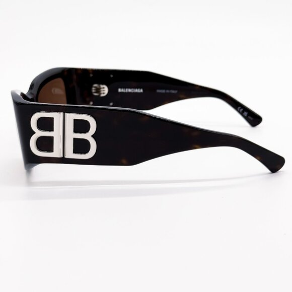 NEW BALENCIAGA BB0360S 002 SUNGLASSES UNISEX HAVANA RECTANGULAR BALENCIAGA - Picture 5 of 12